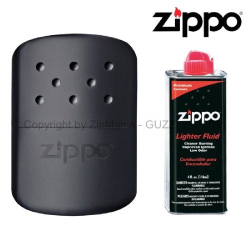 Zippo Scaldamani Handwarmer BLACK Zippo da Tasca in Metallo + Bruciatore di  Ricambio